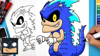 How to Draw Godzilla Sonic Mashup | Step by Step Tutorial