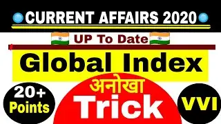 🔴 Current Affairs : Global Index 2019 - 2020 India Rank | Global Index Trick in Hindi