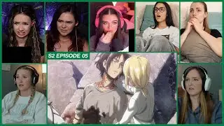 [GIRLS REACT] Ymir Saves Everyone | Attack on Titan Season 2 Ep 5 Girl Reaction Mashup
