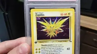 PSA 10 FOSSIL ZAPDOS 1ST EDITION! #SHORTS