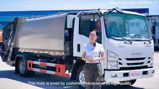 Japan Isuzu 4&times;2 8 cbm 140HP rear loading garbage compactor truck