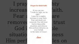 Prayer for Bold Faith