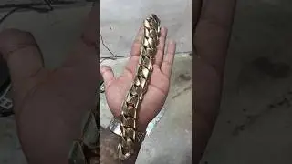 FILING Over HALF KILO monster 14k bracelet! CAN you guess THE WEIGHT? #gusvillajewelry #14kt