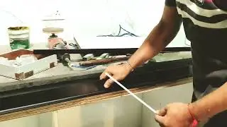 Slab Wali Kitchen Mein J Gola Profile Fit Kaise Kare🪚🔥#carpenterwork #kitchentips #manpreetcarpenter