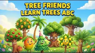 A–Z Tree Friends 🌴 Learn Tree Names | Kids Alphabet Cartoon #cartoon #englishcartoon
