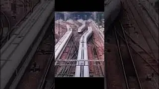 Trains Changing Tracks... seems like hitting on each other... #travel #trains #wonder #bullettrains