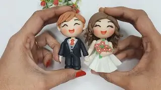 Cute Dolls Step by Step Tutorial| How to make Couple Dolls with Clay #HarikasCraftopedia #AirDryClay