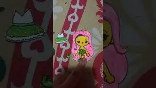 My Little Pony Fluttershy in Toca Boca style paper doll #viral #short #tocaboca #paperdolls