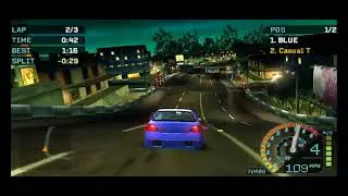 NFS Underground Rivals - Novice Lap Knockout Event 4 Final Race Silver Difficulty(PPSSP HD)