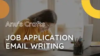 Job Application Email Writing | Hand Writing | Anu's Crafts