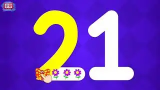 Number 21 twenty one  kids learning video