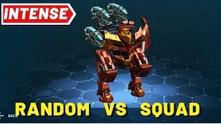 Random vs Full Squad Battle in War Robots
