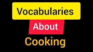 Vocabularies about cooking english with Somali translation part one | barashada luuqada Englishka
