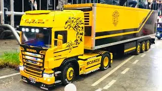 AMAZING RC Truck SCANIA V8!! REMOTE CONTROL MODEL Trucks, RC HEAVY LOAD TRUCKS,