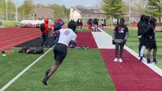 2025 West Des Moines (IA) Valley WR Zay Robinson at UnderArmour camp