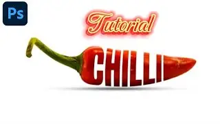 Photo Shop Tutorial Text manipulation in Photoshop  | Red Chilli |Typography 🌶️#photoshop #tutorial