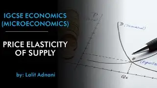 IGCSE Economics (Microeconomics) - Price elasticity of supply || Types of elasticities
