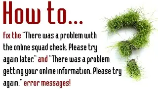 FIFA 15 - There Was A Problem With The Online Squad Check Error Fix - S1:E3