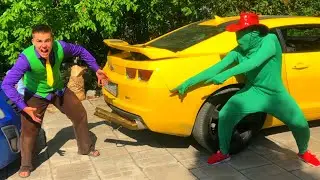 Funny Video 2025 - Motorcyclist Escapes Mud While Camaro Family Blocks Fire Truck