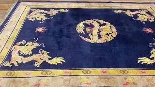 1930s Chinese Peking Dragon Carpet #25267 -*