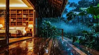 LIVE: Cozy Rain at a Luxury Jungle Cabin 🌧️🔥 | Relaxing Rain Sounds for Sleep & Study