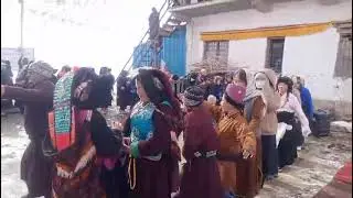 Group dance at  Abran Zanskar during lhakar.....