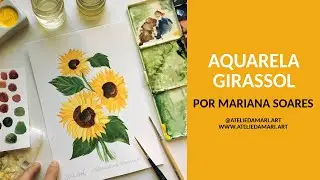 AQUARELA GIRASSOL | Ateliê da Mari