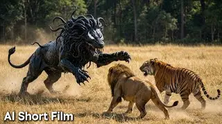 Simba & Shere Khan vs Venom Lion | The Return of Dark Lion &ndash; Part 1 | AI Short Film