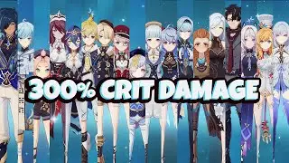 How 300% Crit Damage Looks Like On All Cryo Characters
