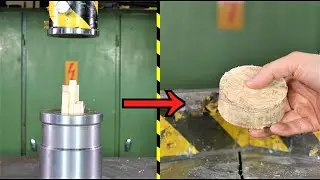 Может ли 150-тонный гидравлический пресс превратить древесину в камень?