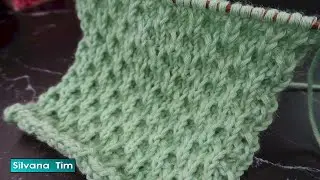Punto Muy Fácil para tejer cualquier Proyecto con forma de Corazoncitos. Tejido a dos Agujas № 965