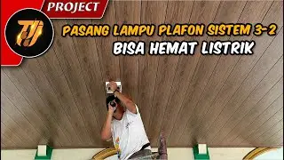 Project kanopi baja ringan masjid part 11 / Pasang lampu downlight outbow Plafon PVC