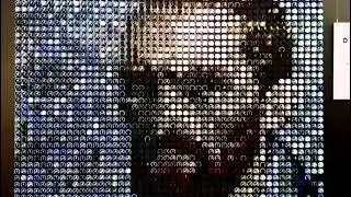 Magnetic screen flip-dot kinetic art installation art installation with artistic sense