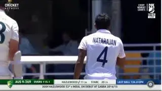 What A Delivery T Natarajan Bowled Hazelwood #INDvsAUS Natarajan Wickets Vs Australia 4th Test Match
