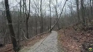 4K Trail POV - Windy Winter Grand River Trail