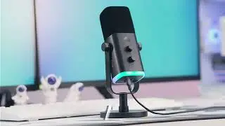 FIFINE Microphone dynamique USB/XLR avec bouton tactile muet, prise