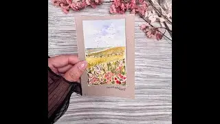 🌞🎨Day 11 Tiny Painting Summer Series | Tiny Watercolor with Music | 5-Minute Paint & Relax