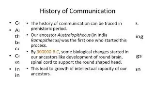 Evolution of Communication
