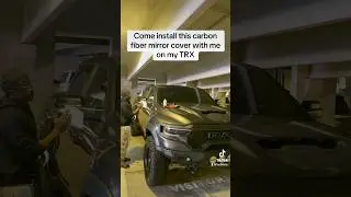 Installing my carbon fiber mirror caps on my TRX #truck #trx #cars