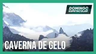 50 por 1: Alvaro Garnero visita uma caverna de gelo nas montanhas da Suíça