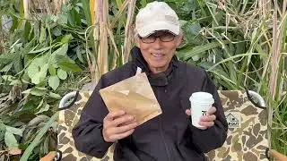 【庭からこんにちは🌿】アボガド太郎丸の越境枝を安全伐採｜脚立と梯子を固定して冬支度｜76歳の庭仕事と雑談タイム☕年12月13日