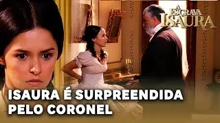 A ESCRAVA ISAURA: Coronel Sebastião flagra Isaura entregando carta de Gabriel para Helena