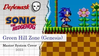 Sonic The Hedgehog - Green Hill Zone (Genesis Ver.) Master System Cover (2023)