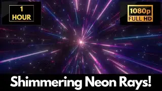 Shimmering Neon Rays &ndash; 1 HOUR LOOP Satisfying Background Video & Wallpaper!
