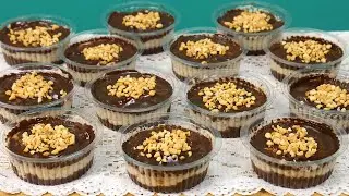 Sobremesa No POTE de Chocolate Com Amendoim FÁCIL e DELICIOSA e CREMOSA!