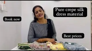 Pure Crepe Silk Dress Material