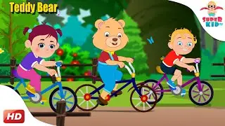 🧸 Teddy Bear, Teddy Bear, Turn Around | 2D Animated Nursery Rhyme for Kids 🎶 | Fun Songs!
