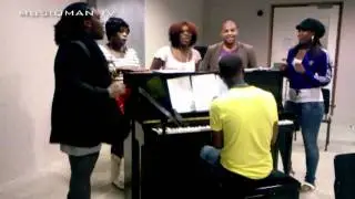 Troyson James Rehearsal with his singers for 'The New York Gospel Singers Show'