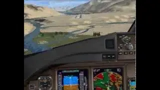[FSX] PMDG 777-200LR | Квинстаун (NZQN) RNAV (RNP) Approach 23