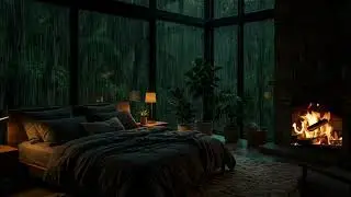 Fireplace 🔥 and Rainy Weather 🌧️⛈️ #fireplace #fire #fireplacesounds #romantic #viral #bollywood